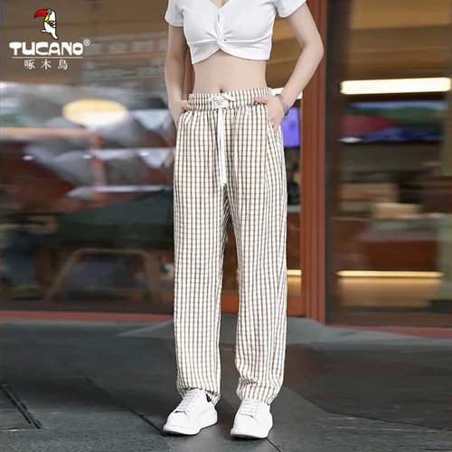 啄木鸟男夏季透气薄款直筒裤
