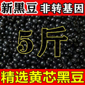 25年东北黄芯黑豆打豆浆专用农家自产杂粮可发芽豆1斤 5斤划算