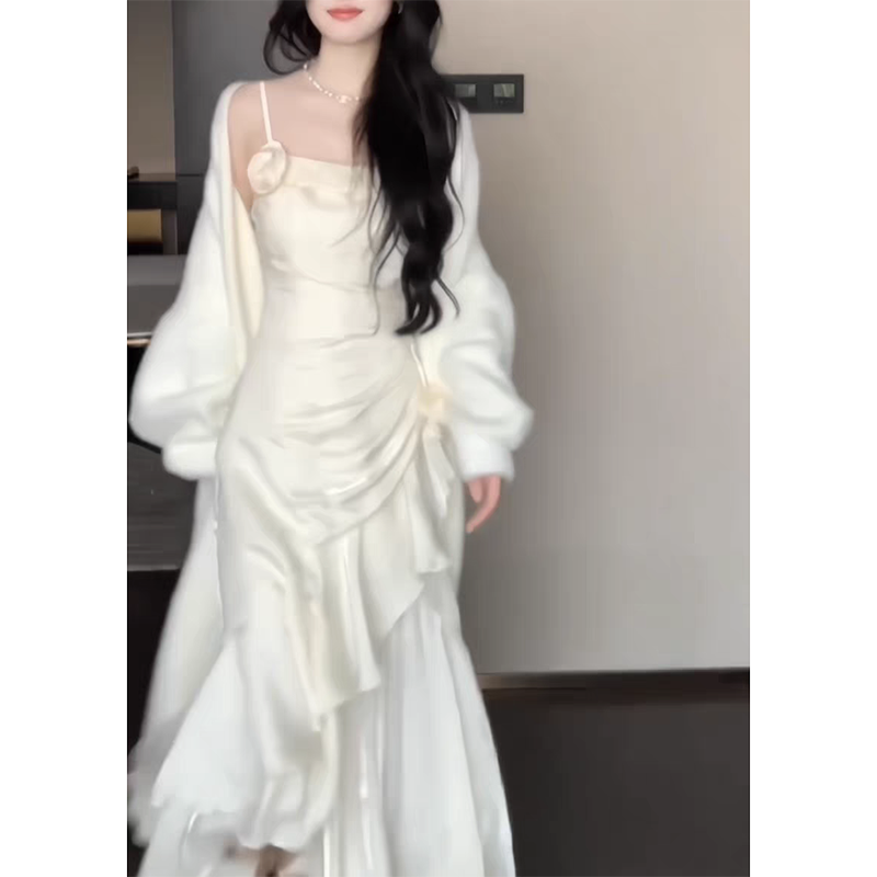 绮梦晚宴 人鱼姬裙摆高级感战袍礼服轻奢小众高端吊带裙女早春季