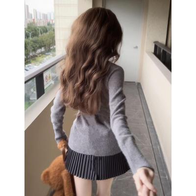 【送运费险】薄款毛衣百褶裙套装