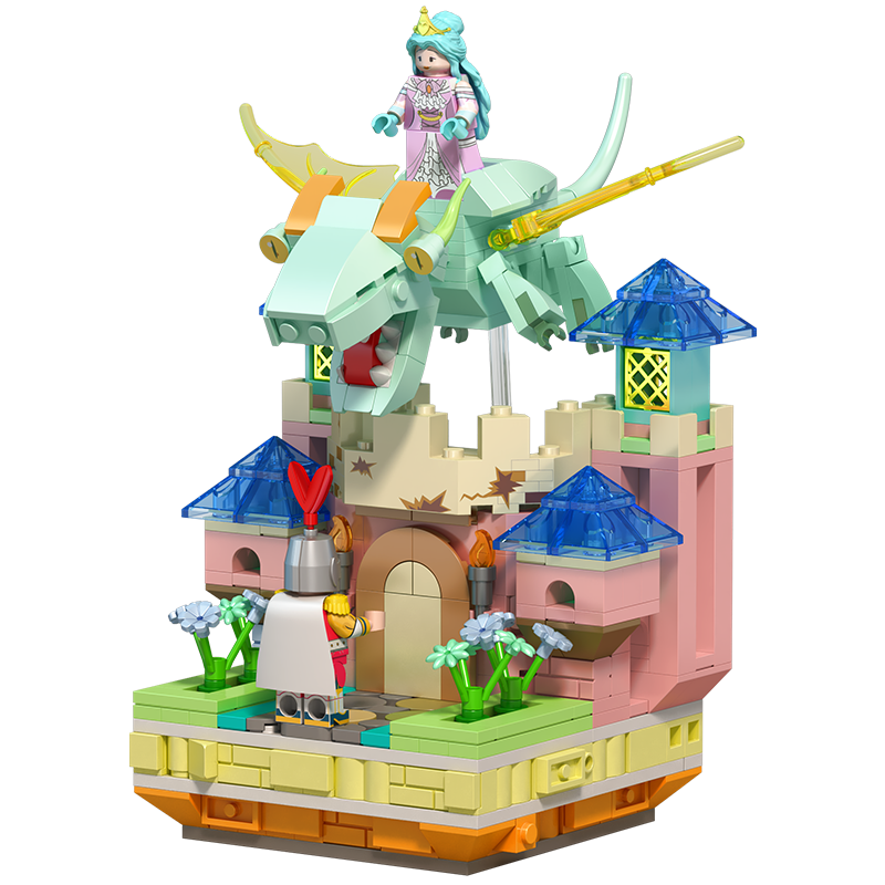 场景积木童话故事骑士与公主