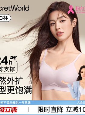 Secret World外扩内衣女聚拢小胸显大收副乳上托防下垂漫画文胸罩