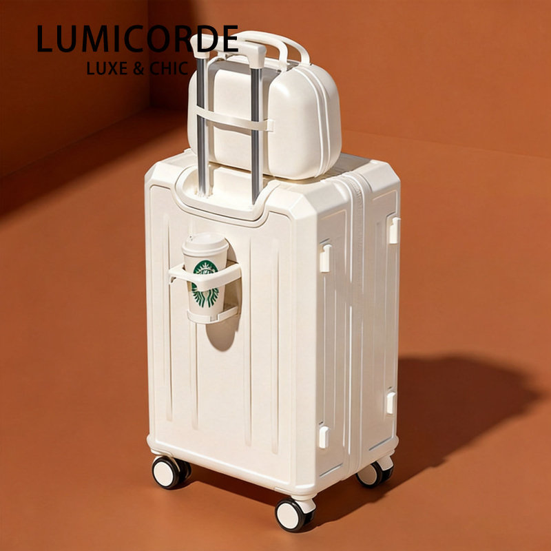 Lumicorde2026新款PC硬壳旅行箱男女万向轮静音密码箱登机拉杆箱