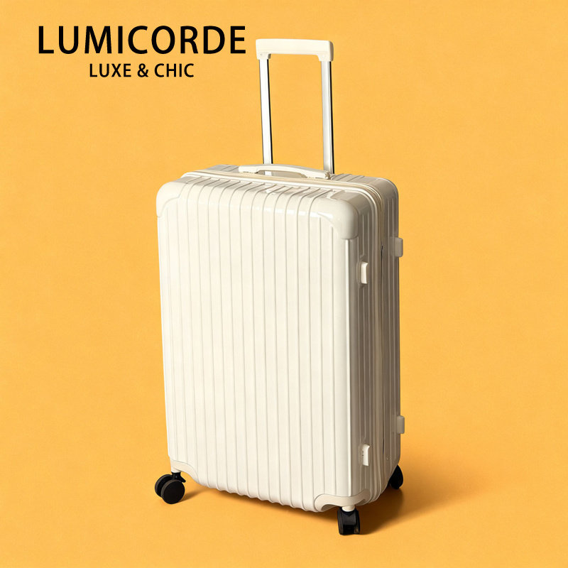 Lumicorde白条纹万向轮登机箱