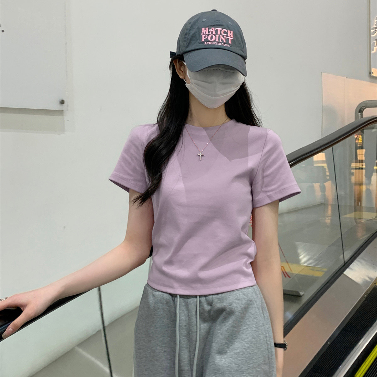 2025新款圆领修身短袖t恤女T恤
