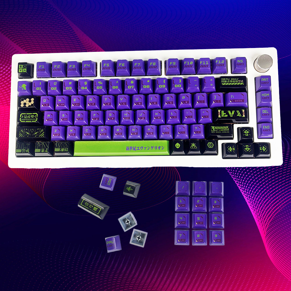 个性创意初号机金属漆键帽PBT五面热升华机械键盘帽原厂通用87/98