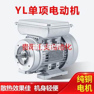 单相异步电动机370/0.75/1.1/3kw1400转家用220V铝壳YL低速卧式议