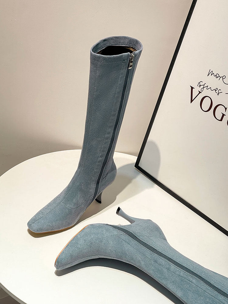 CLEARANCE SPECIAL TAIL BOOTS WOMENS ELASTIC SOCKS BOOTS HIGH HEELS VELVET NEW WINTER TEMPERAMENT STILETTO HEELS VERSATILE SKINNY BOOTS