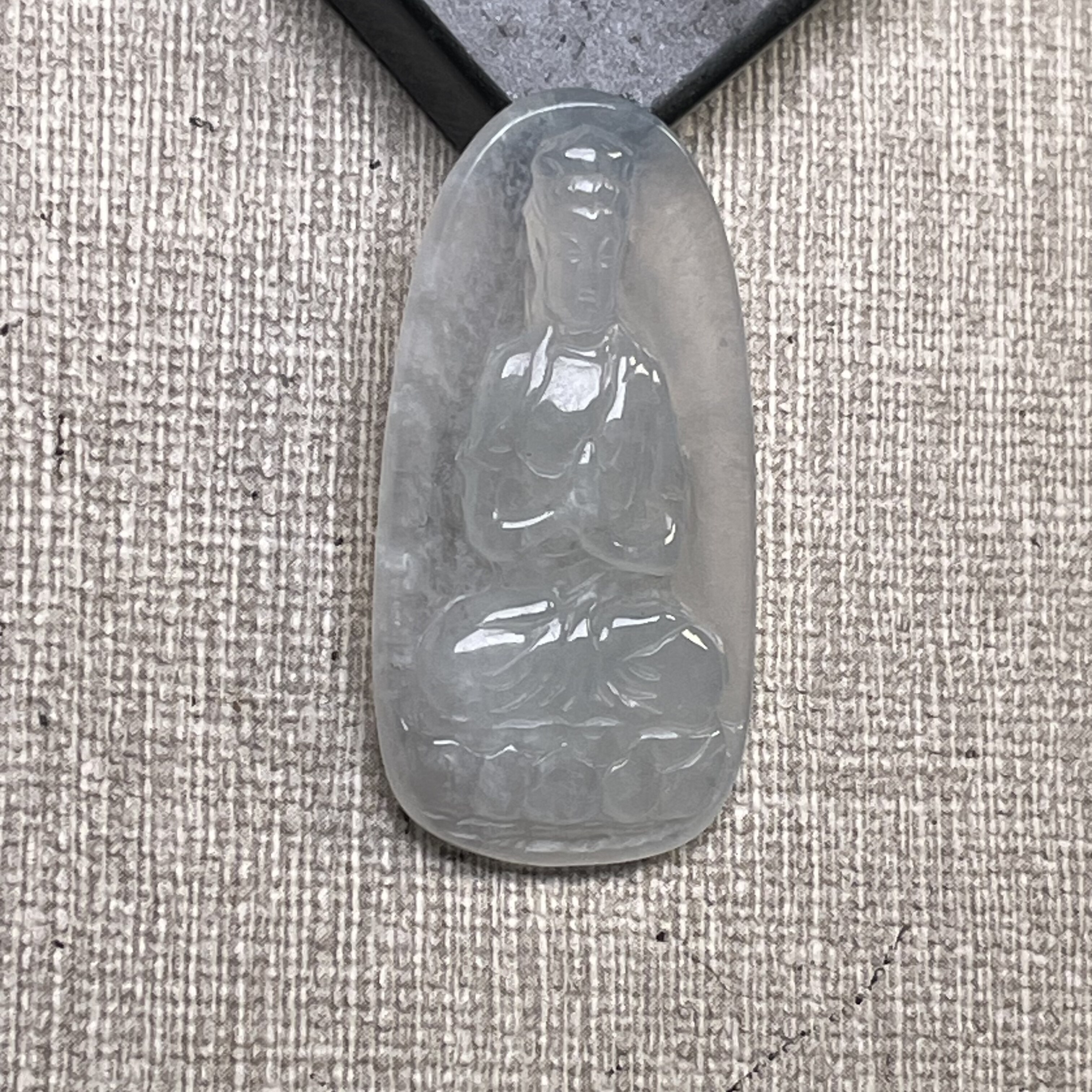 钰松斋原矿翡翠源头A货翡翠高冰种冰晴底翡翠大日如来吊坠挂件
