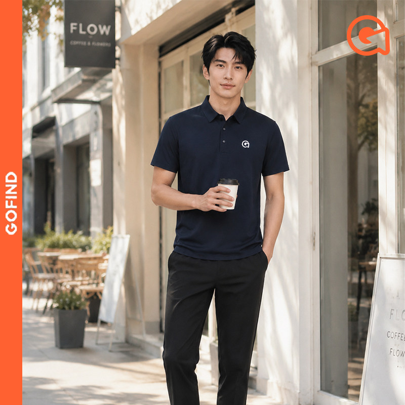 果凡夏季短袖polo商务休闲上衣