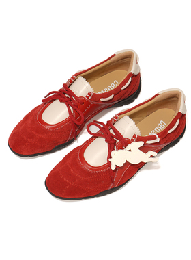 27QUAI GROSMOTT猎装系列-小猎犬帆船鞋红丝绒牛皮休闲鞋25春季款