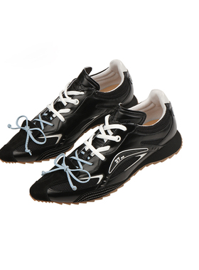 27QUAI GROSMOTT职场恶女都市梦核梦魇黑低帮尖头蝴蝶结拳击鞋女