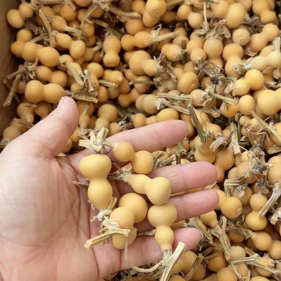 天然小尺寸草里金小葫芦手捻挂件