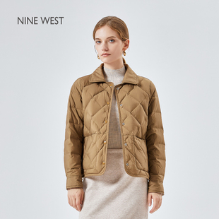 新款 玖熙保暖羽绒服女2025冬季 轻薄翻领两面穿鹅绒外套 West Nine