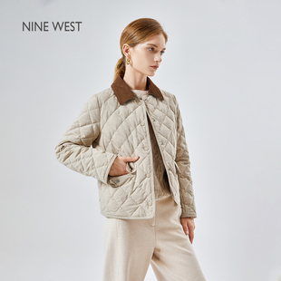 短款 Nine 菱格鹅绒服女2025新款 玖熙商场同款 羽绒服翻领外套 West