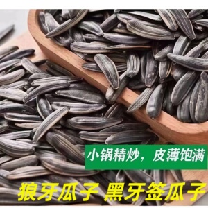 新品黑牙签瓜子黑色象牙狼牙瓜子炒熟椒盐原味500g休闲小零食坚果