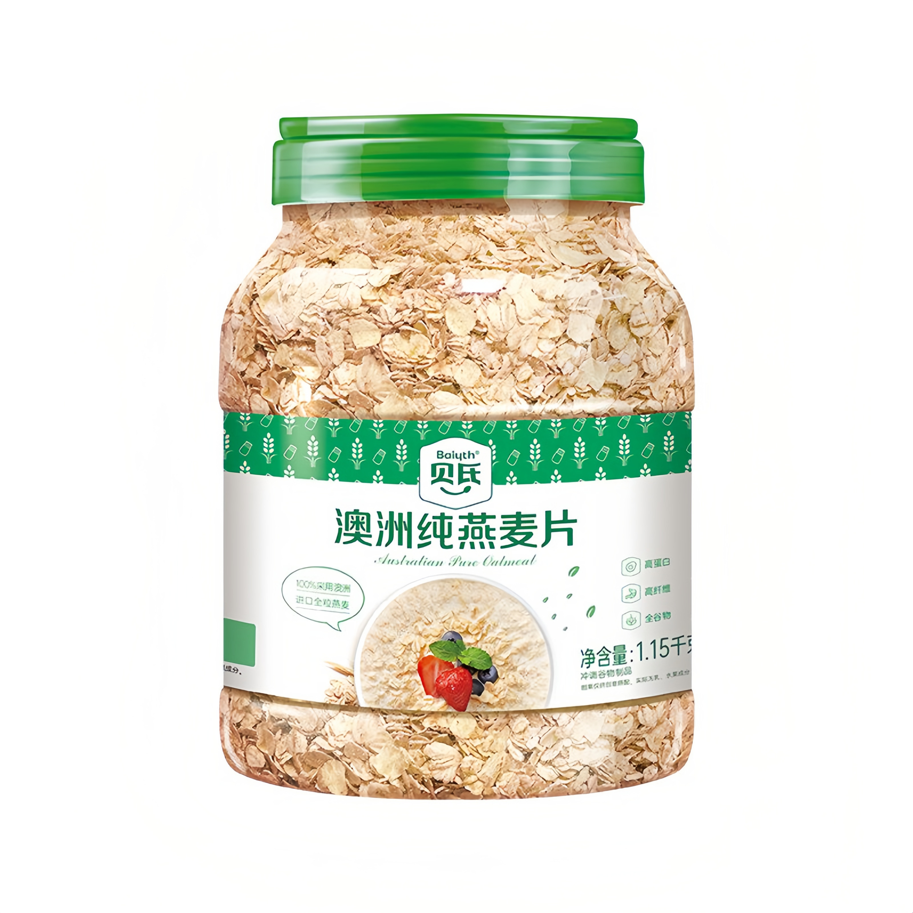 贝氏澳洲纯燕麦片1150g无蔗糖