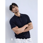 翻领针织polo衫 老钱风商务休闲t恤男士 夏季 冰丝短袖 100%天丝