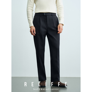 【意式通勤】秋冬保暖商务百搭加厚西装裤男士修身直筒休闲长裤