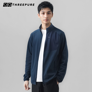 「三无公社」速干芯吸细绒保暖运动外套百搭立领秋冬季季纯色夹克