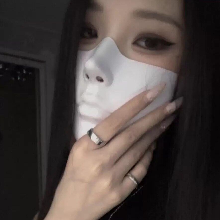 覆面系面具高级感女生拍照道具美女感请冷风性感cos下半脸面具图片