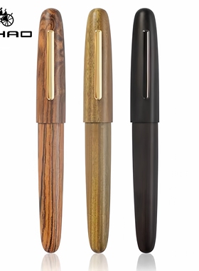 JINHAO金豪9056钢笔复古木杆旋转螺旋式笔帽办公书写练字硬笔书法