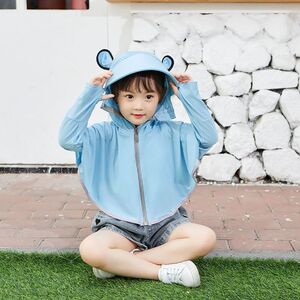 儿童防晒衣服夏季2023新男女童皮肤衣薄款连帽冰丝防紫外线upf50
