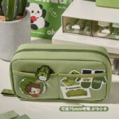 火山大容量笔袋男女通用2025新款 小学生文具盒简约高颜值铅笔盒