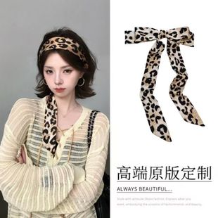短发过渡期发带薄款留头发尴尬期神器豹纹飘带绑带式日常外戴发箍
