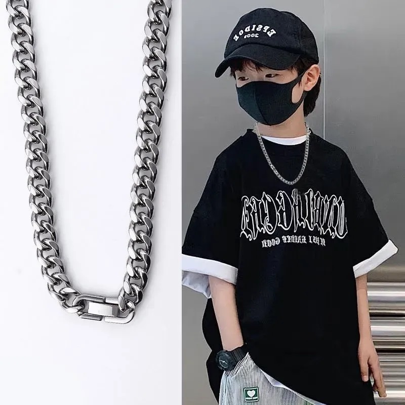 男童潮酷不掉色项链锁骨链