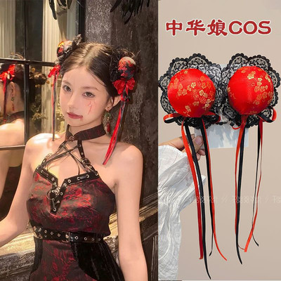 中华娘发包头饰Lolita中华风