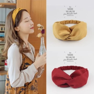 短发过渡期港式发带复古港风发带发箍头箍头巾弹力发带运动女洗脸