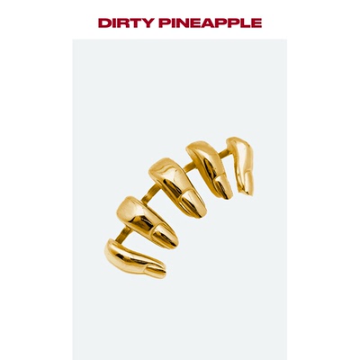 刘宪华明星同款未来感金属戒指