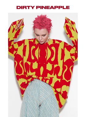 DIRTYPINEAPPLE针织毛衣Doper's套头衫男女同款