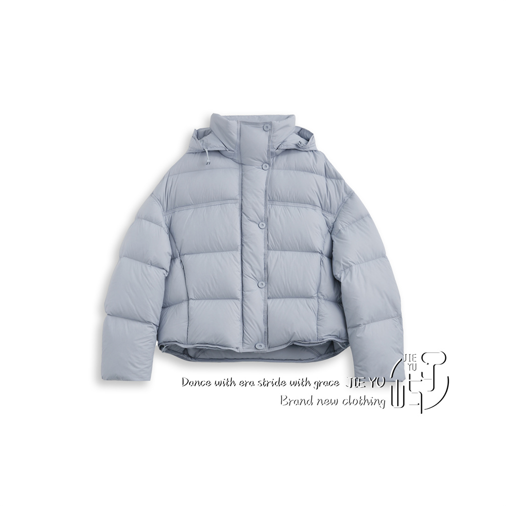 孑屿JIEYU 羽绒服女25秋冬新款立领短款蓬松保暖百搭外套