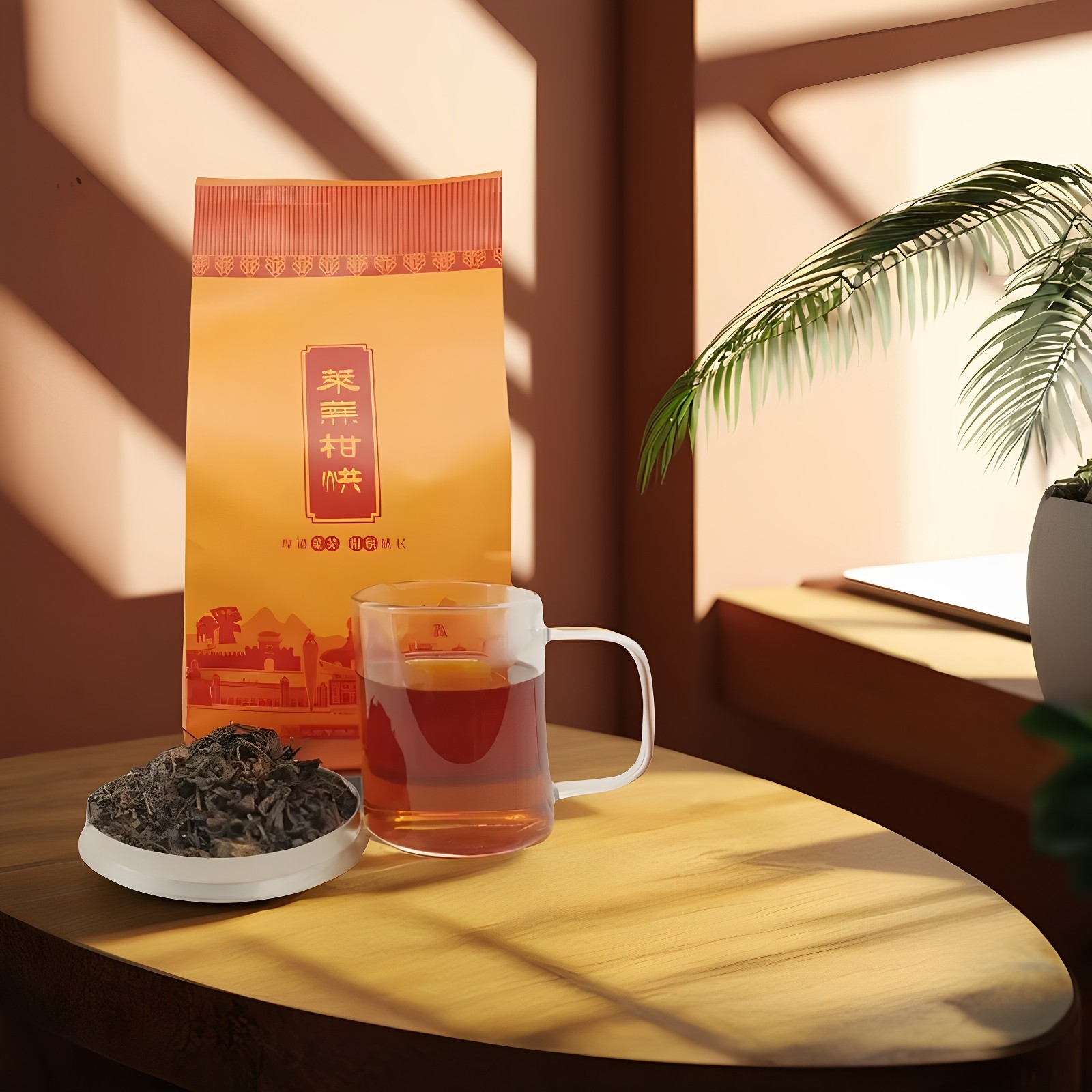 新茶莱芜老干烘山东莱芜干烘茶400g一级袋装黄汤黄茶大把抓大叶茶