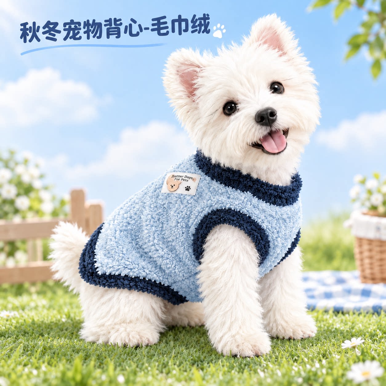 狗狗衣服秋冬加绒加厚保暖大型犬新款猫咪无袖宠物背心中小型犬用