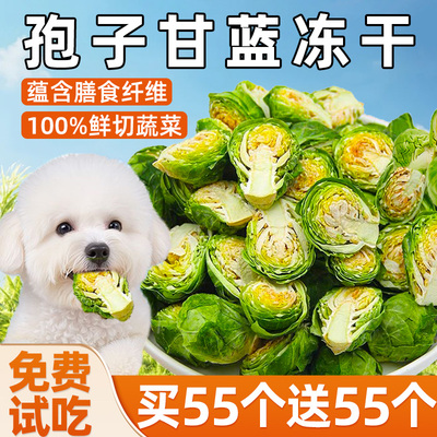 狗狗零食孢子甘蓝冻干蔬菜干拌粮大中小型犬磨牙训练奖励宠物零食
