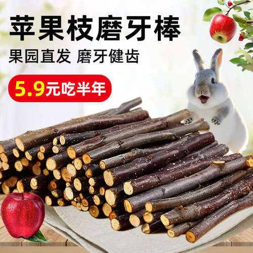 兔子磨牙棒神器苹果树枝