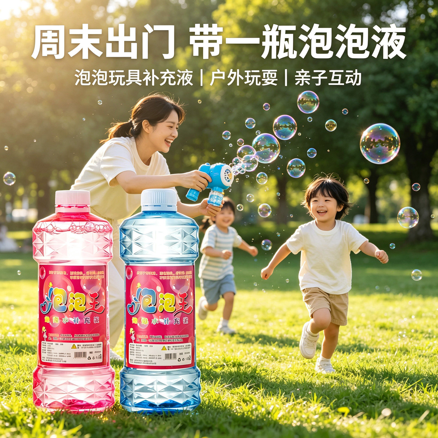 网红彩色泡泡水补充液免兑水