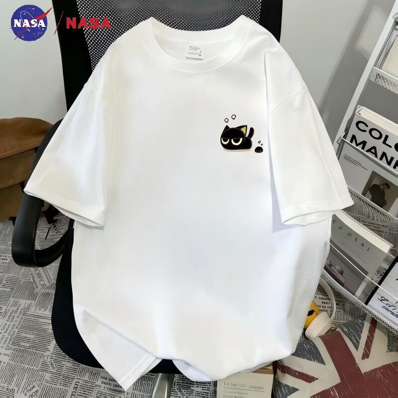 NASA co-branded summer round neck cotton short-sleeved T-shirt fo