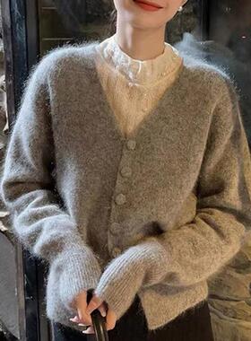 jacket sweater waist casual V-neck loose womens cardigan