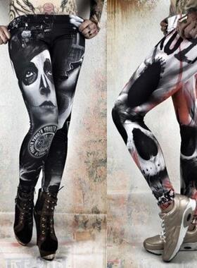 Punk Halloween Sports Carnival for Digital Elastic Leggings