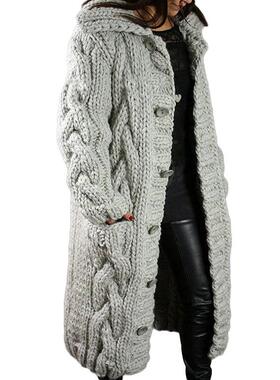 coat size loose sweater womens cardigan Large knitted