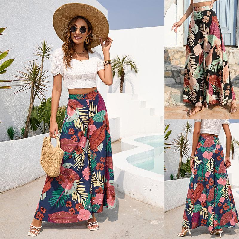 Women's slim wide-leg fashionable versatile trousers