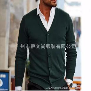 mens knitted Spring casual cardigan long sleeve