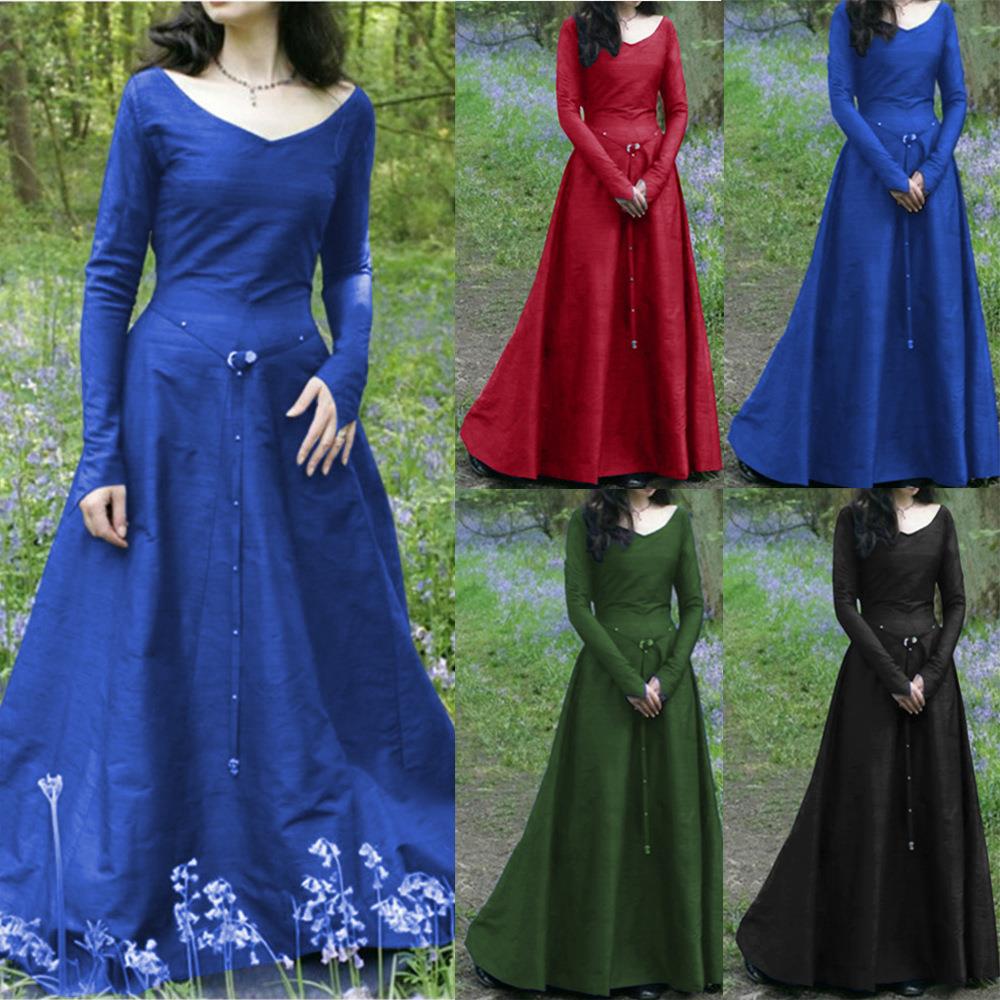 Dress Neck Classic Long Fit Sleeve Mid-Length Medieval