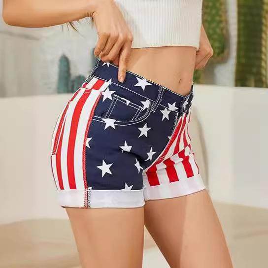 hot flag d print summer mens shorts quick dry swimming