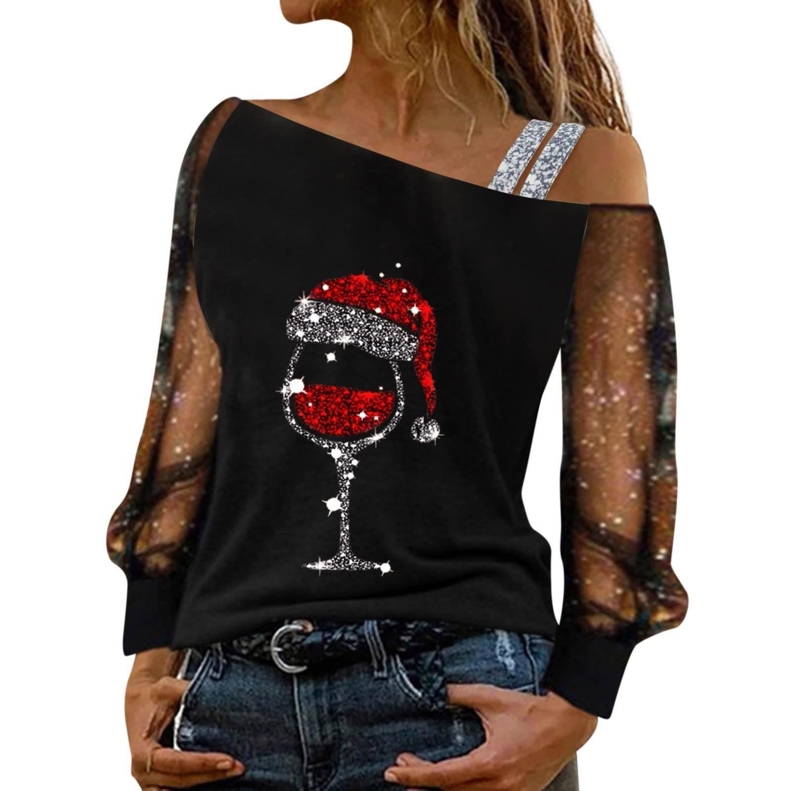 fashion sequin red wine glass christmas dress women autumn