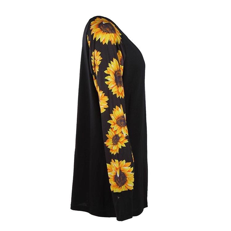swallowtail sleeve long sunflower top sleeve sunflower
